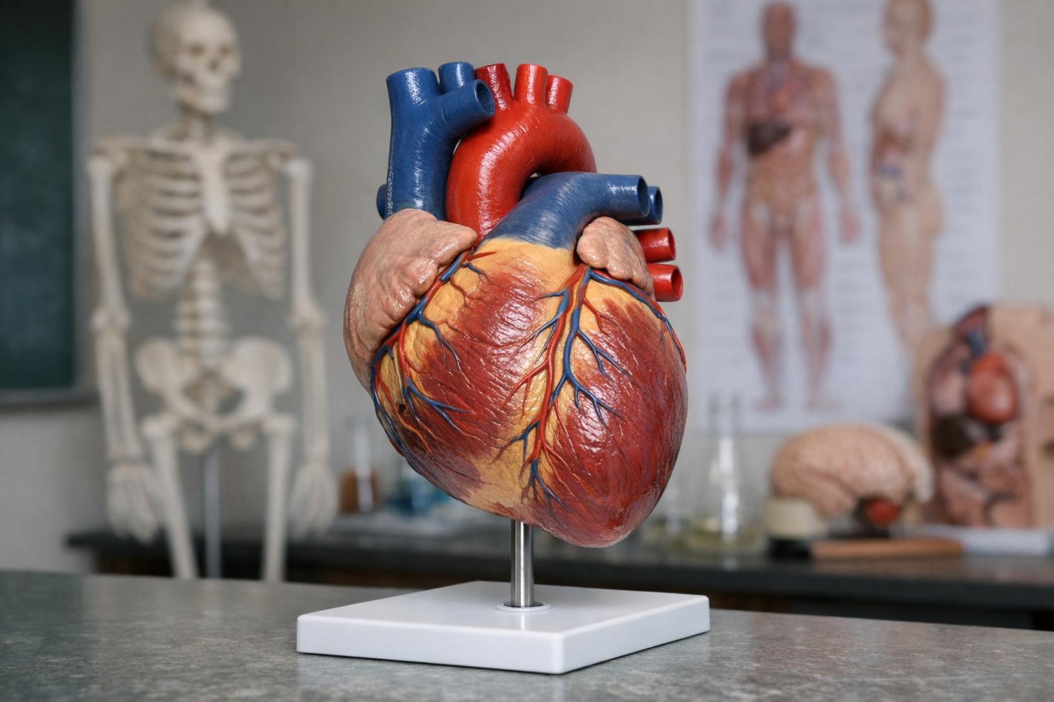 Fotorealistyczny model anatomiczny serca w pracowni dydaktycznej