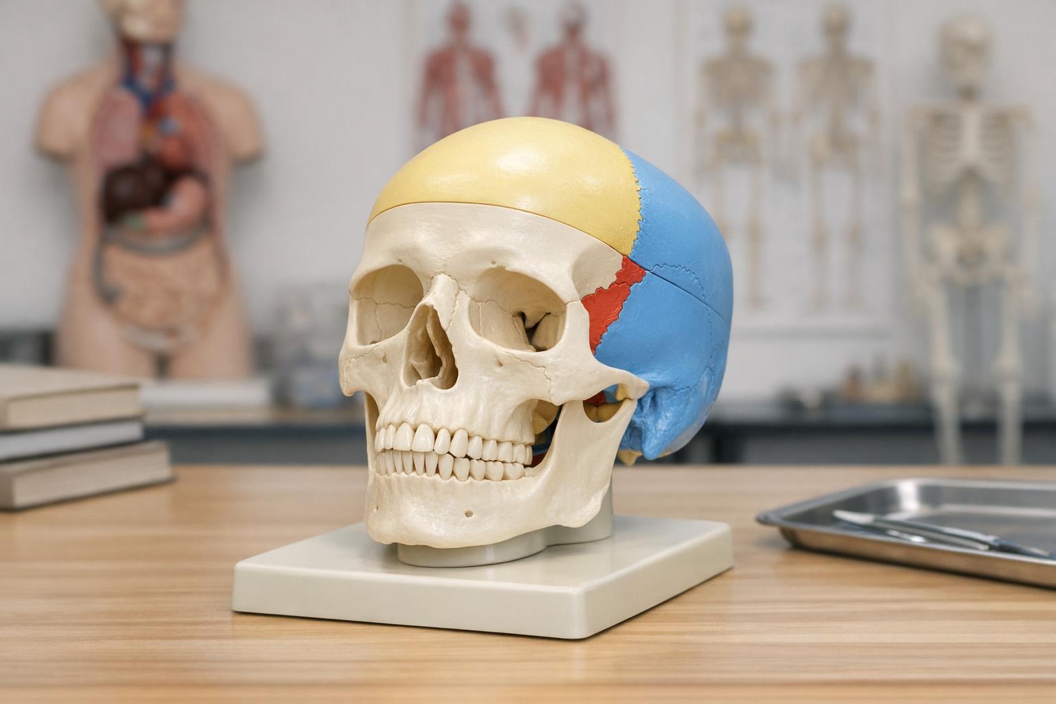 zdjęcie: model anatomiczny czaszki w pracowni dydaktycznej
